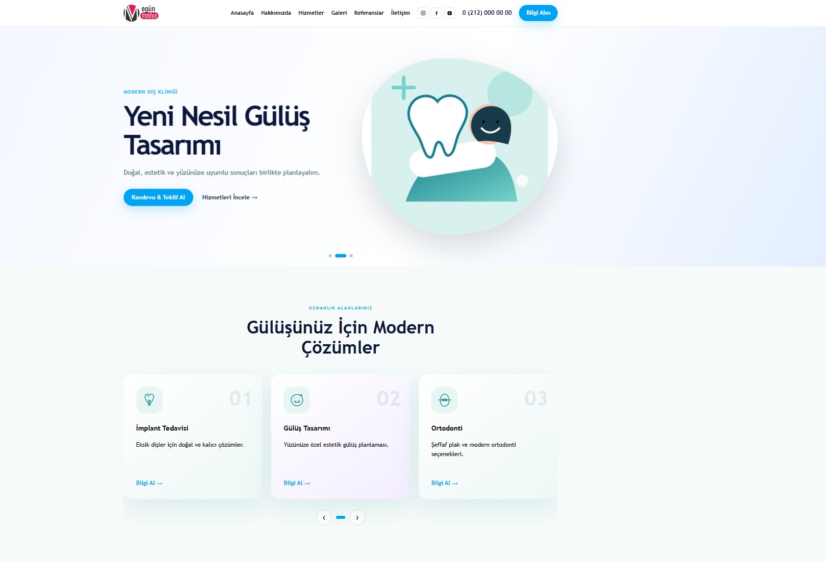 Diş Kliniği tema önizlemesi